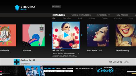 list of stingray music channels.